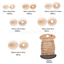 DIY Round Wood Beads Jewelry Making Kit&nbsp;DIY-YW0005-01