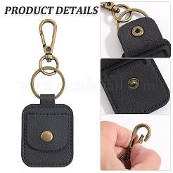 Rectangle PU Leather Ring Holder Pendant Decoration&nbsp;AJEW-WH20054-027A