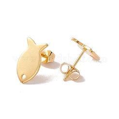 201 Stainless Steel Stud Earring Findings with Hole&nbsp;X1-EJEW-A071-02G