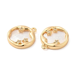 Brass Micro Pave Cubic Zirconia Charms&nbsp;KK-F860-12G