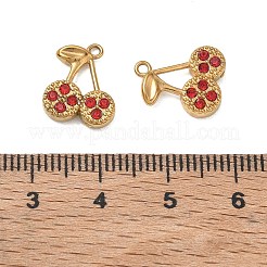 304 Stainless Steel Rhinestone Pendants&nbsp;RB-CBAC830-02G