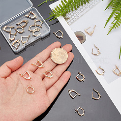 24Pcs 2 Style Brass Hoop Earring Findings&nbsp;FIND-PH0008-64