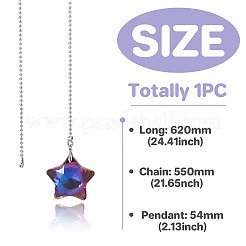 Star Glass Charms Ceiling Fan Pull Chain Extenders&nbsp;HJEW-TADJ0003