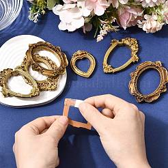 30Pcs 5 Styles Retro Resin Carved Picture Frame&nbsp;CRES-CJ0001-95