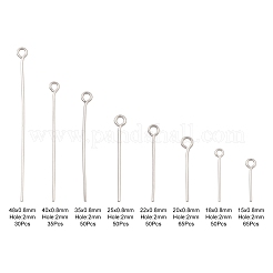 395Pcs 8 Style 304 Stainless Steel Eye Pins&nbsp;STAS-FS0001-21
