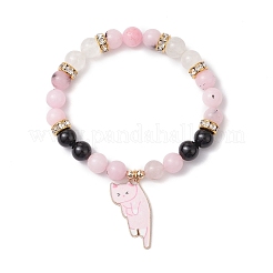 Natural Mixed Gemstone Beads Stretch Bracelets for Women&nbsp;BJEW-TA00573-03