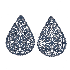430 Stainless Steel Filigree Pendants&nbsp;STAS-S108-15B