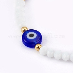 Faceted Glass Beaded Stretch Bracelets&nbsp;BJEW-JB05984