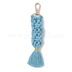 Handmade Macrame Nylon Thread Pendant Decorations&nbsp;HJEW-P019-06G-05