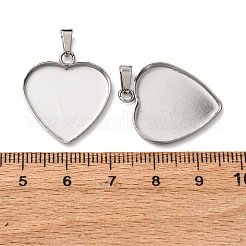 304 Stainless Steel Pendant Cabochon Settings&nbsp;STAS-D379-02C-P