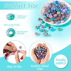 Transparent Crackle Acrylic Beads&nbsp;CACR-TAC0003