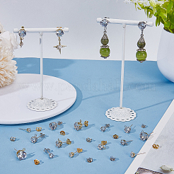 925 Sterling Silver Micro Pave Cubic Zirconia Stud Earring Findings&nbsp;STER-AR0001-28