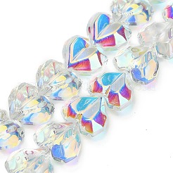Electroplate Transparent Glass Beads Strands&nbsp;EGLA-B012-AB