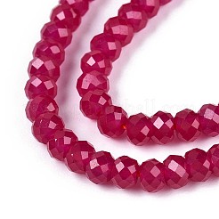 Lab Grown Red Corundum Beads Strands&nbsp;G-G106-A45-06