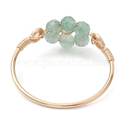 Flower Natural Gemstone Ring&nbsp;RJEW-JR00711-01