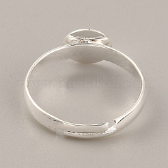 Adjustable Brass Finger Rings Components&nbsp;KK-WH0054-22A-S
