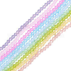 9 Strands 9 Colors  Baking Paint Transparent Glass Beads Strands&nbsp;DGLA-TA0001-38
