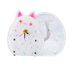 Cat Shape Alarm Clock Ornament DIY Silicone Mold&nbsp;PW-WG44451-01