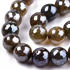 Electroplate Natural Agate Beads Strands&nbsp;G-T131-55-31