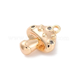 Brass Micro Pave Cubic Zirconia Pendants&nbsp;KK-D288-08G