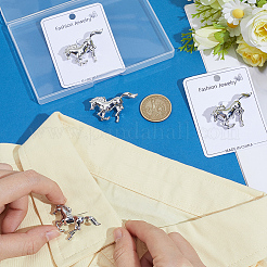 4Pcs Horse Alloy Brooch&nbsp;JEWB-PH0001-55P