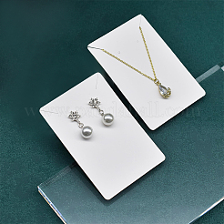 100Pcs Rectangle Paper One Pair Earring Display Cards&nbsp;CDIS-SC0001-14