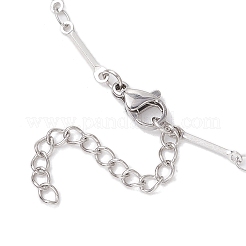 304 Stainless Steel Cuboid Bar Link Chain Anklets for Women&nbsp;AJEW-AN00661