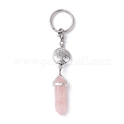 Natural Rose Quartz Keychain&nbsp;KEYC-JKC00288