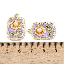 Alloy Enamel Pendants&nbsp;PALLOY-P311-01C-G