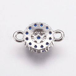 Brass Micro Pave Cubic Zirconia Links&nbsp;ZIRC-E143-47