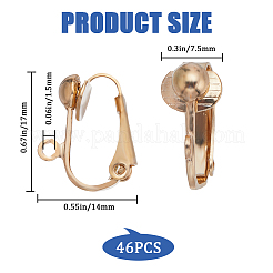 46Pcs Brass Clip-on Earring Converters Findings&nbsp;KK-SC0003-68