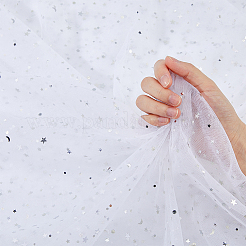 Star Pattern Nylon Mesh Fabric&nbsp;DIY-WH0569-01A