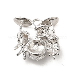 Rack Plating Alloy Rhinestone Pendants&nbsp;ALRI-M006-10P