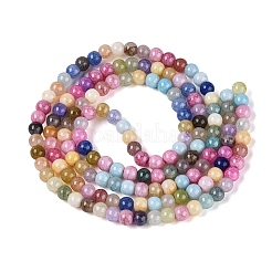 Ombre Effect Opaque & Imitation Jade Crackle Glass Beads Strands&nbsp;GLAA-Q106-01A-M