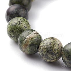 Natural Green Zebra Jasper Beaded Bracelets&nbsp;BJEW-JB06470