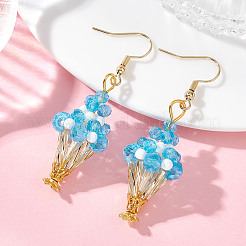 Glass Dangle Earrings&nbsp;EJEW-MZ00713