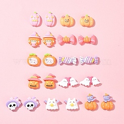 22Pcs 11 Styles Halloween Theme Opaque Resin Decoden Cabochons&nbsp;CRES-FS0001-15