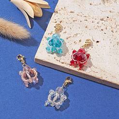 Tortoise Glass Bead Pendants Decorations&nbsp;HJEW-MZ00025
