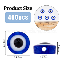 400Pcs Evil Eye Resin Beads&nbsp;RESI-DC0001-22