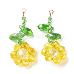 Glass Beaded Pendants&nbsp;GLAA-C028-06C