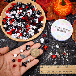 DIY Gothic Style Stretch Bracelet Making Kits&nbsp;DIY-SC0033-37