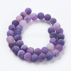 Natural Weathered Agate Beads Strands&nbsp;G-G589-8mm-06