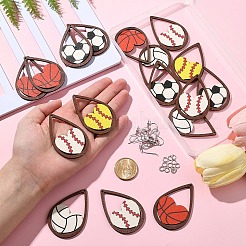 DIY Sports Ball Dangle Earring Making Kits&nbsp;DIY-YW0009-92