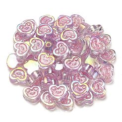 UV Plating Rainbow Iridescent Acrylic Beads&nbsp;OACR-G012-11