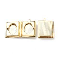 Brass Locket Pendants&nbsp;KK-P199-11G
