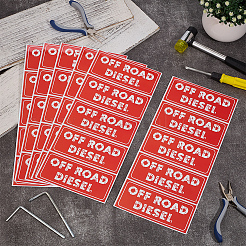 12Sheets Waterproof PVC Warning Sign Stickers&nbsp;DIY-OC0014-63A