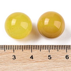 Natural Yellow Agate No Hole Sphere Beads&nbsp;G-K353-04D-28