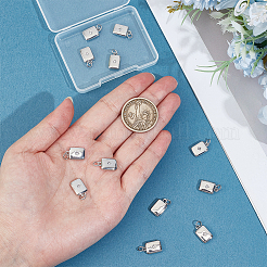 12Pcs Brass Micro Pave Clear Cubic Zirconia Pendants&nbsp;ZIRC-BC0001-34P-RS
