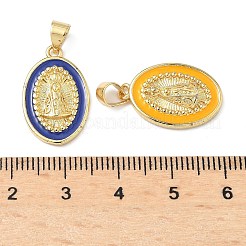 Brass Enamel Pendants&nbsp;KK-Q068-37G
