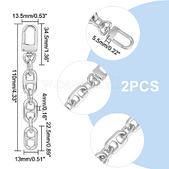 2PCS Alloy Mariner Link Chain Bag Strap Extenders&nbsp;FIND-UN0002-12P
